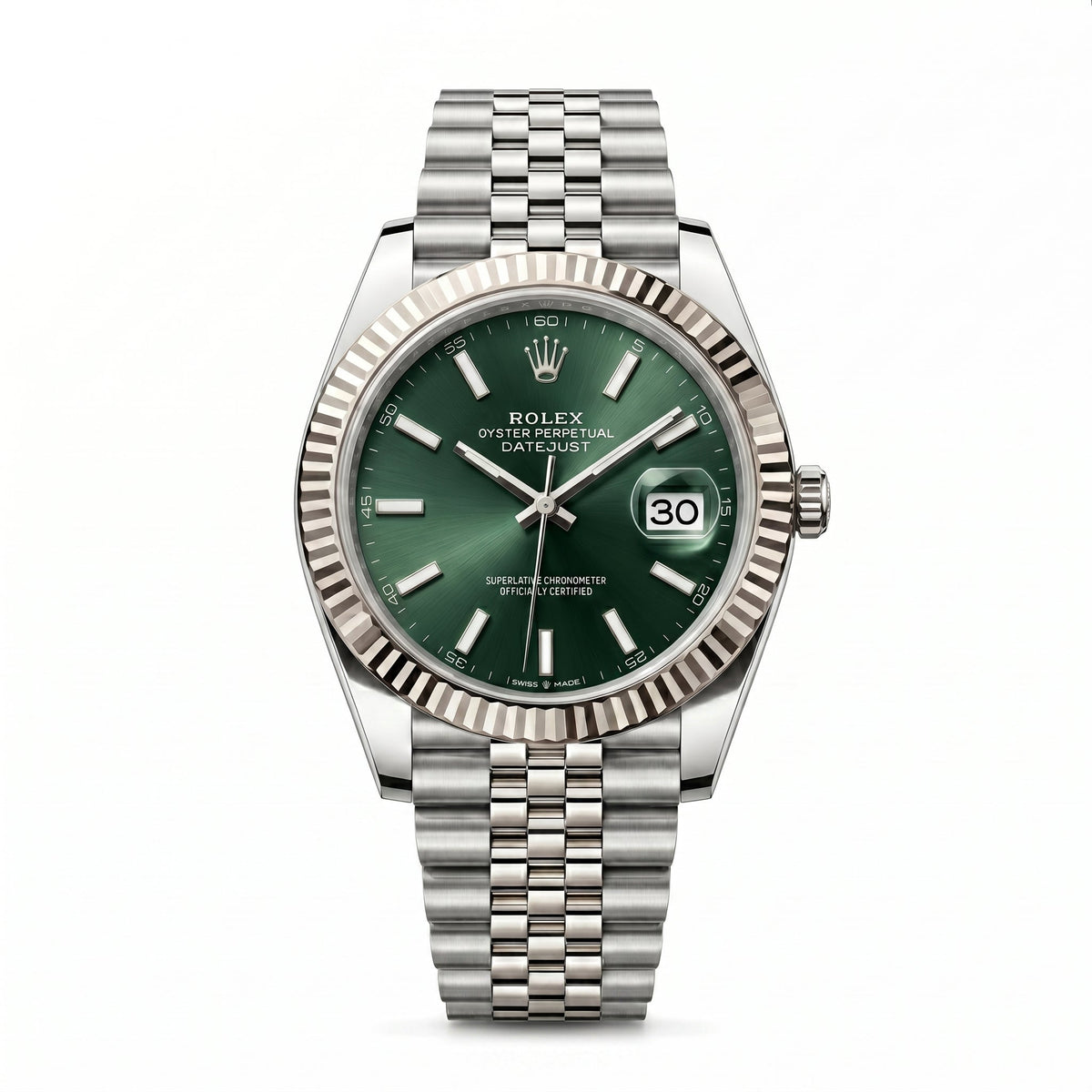 Rolex Datejust 41 126334 Oystersteel & White Gold "Mint Green" Watch